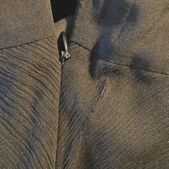 ECI New York Women Black 100% Silk Embroidered Slip Dress 12 Quite Luxury Y2K - Picture 7 of 12